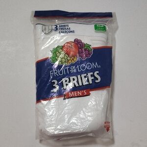 Vintage 2006 Fruit of the Loom White Men's Briefs 3 Pack Size 30-32
